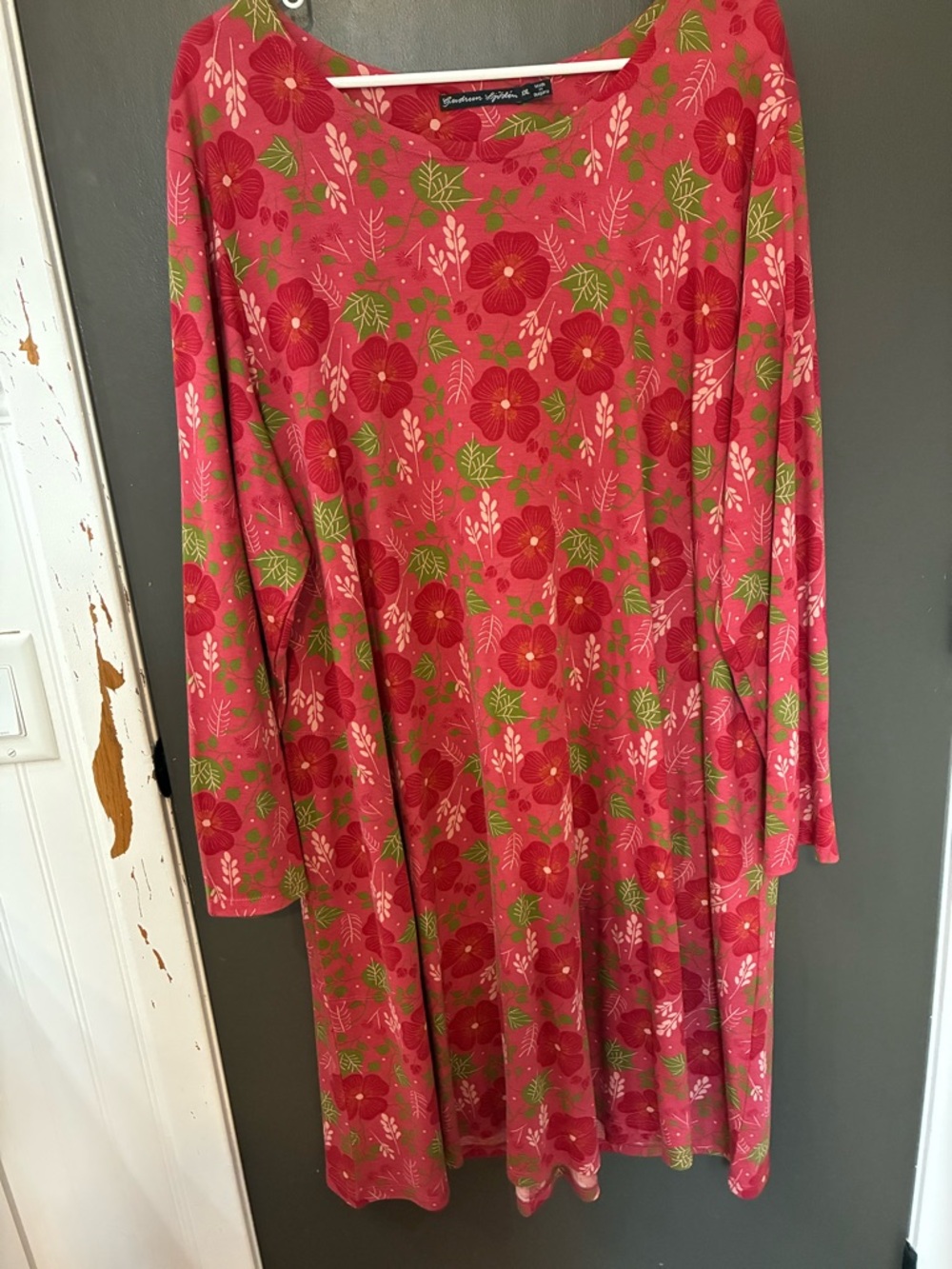 XXL Gudrun Sjöden Rose-Pink Floral Tee Dress!